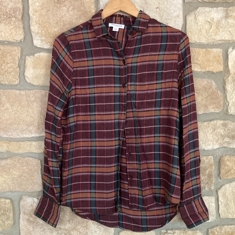 beachlunchlounge Plaid Button-Up Shirt